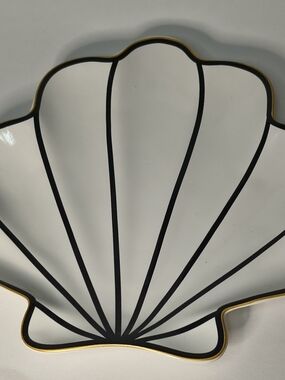 Seashell Trinket Dish | Coastal Jewelry Holder | Gold Rim Beach Decor